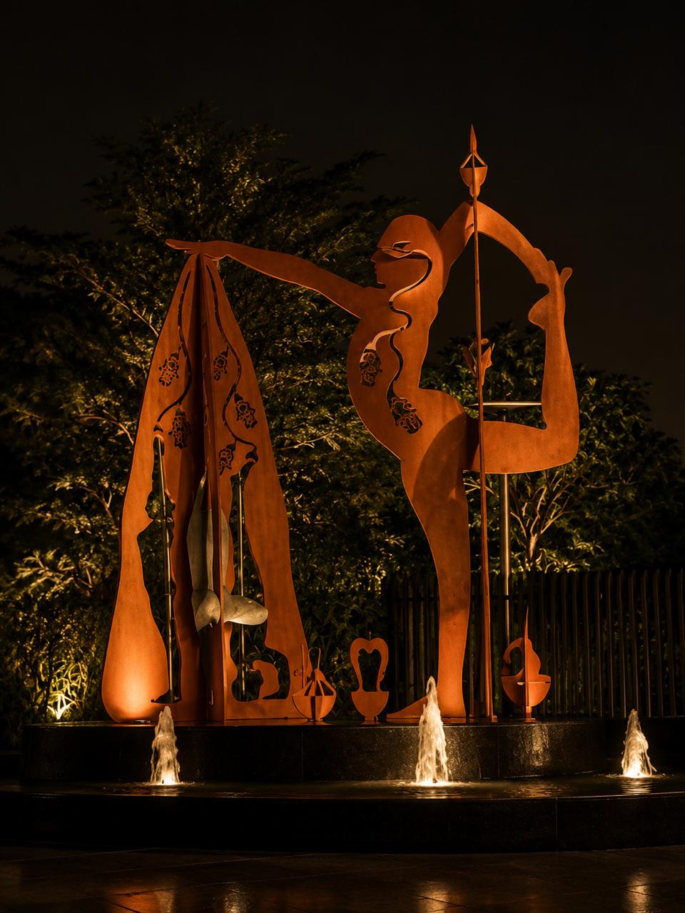 Sculptural metal installation